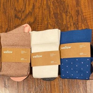Wellow compression socks Premium Socks - Brown, Cream, and Blue